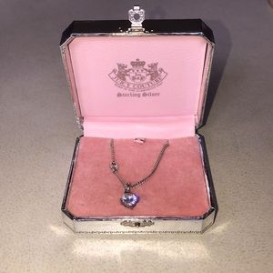 Juicy Couture N-Heart Padlock Sterling Silver Necklace